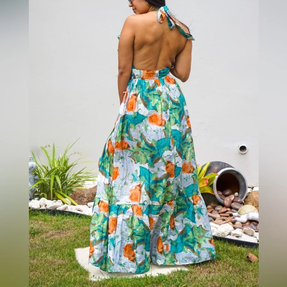 Spring Florals Ruffle Maxi Dress - Picture 2 of 2